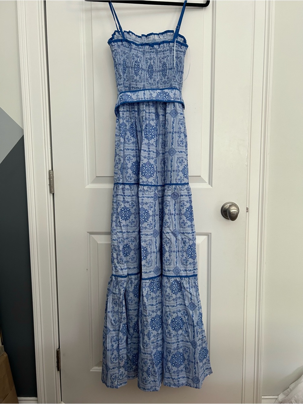 NWOT Flying Tomato Riviera Romance Paisley Tiered Maxi Dress - Picture 7 of 9